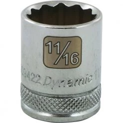 Gray GT-D009422 - 3/8" D 11/16" 12PT CHROME SOCKET