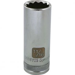 Gray GT-D009622 -3/8" D 12POINT 11/16" DEEP CHROME SOCKET DRIVING AND FASTENING ACCESSORIES