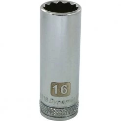 Gray GT-D009716 3/8" D 12POINT 16MM DEEP CHROME SOCKET DRIVING AND FASTENING ACCESSORIES