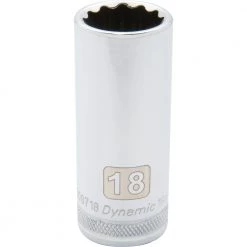 Gray GT-D009718 3/8" D 12POINT 18MM DEEP CHROME SOCKET DRIVING AND FASTENING ACCESSORIES