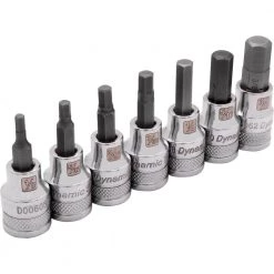 HAND TOOLS Dynamic 7 Piece 3/8" Drive Standard Length SAE Hex