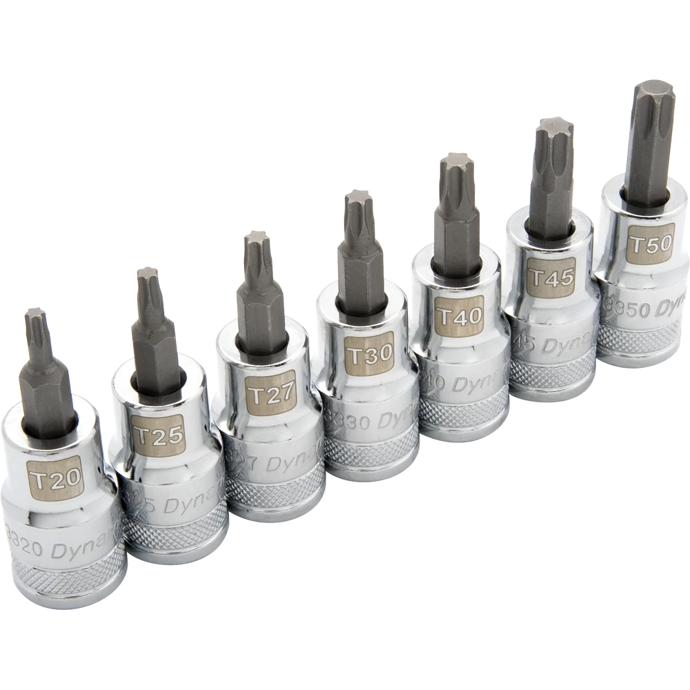 GRAY Dynamic GT-D018016 - 7 Piece Standard Length Torx Socket Set 1/2" Drive DRIVING AND FASTENING ACCESSORIES 3 GRAY Dynamic GT-D018016 - 7 Piece Standard Length Torx Socket Set 1/2" Drive DRIVING AND FASTENING ACCESSORIES