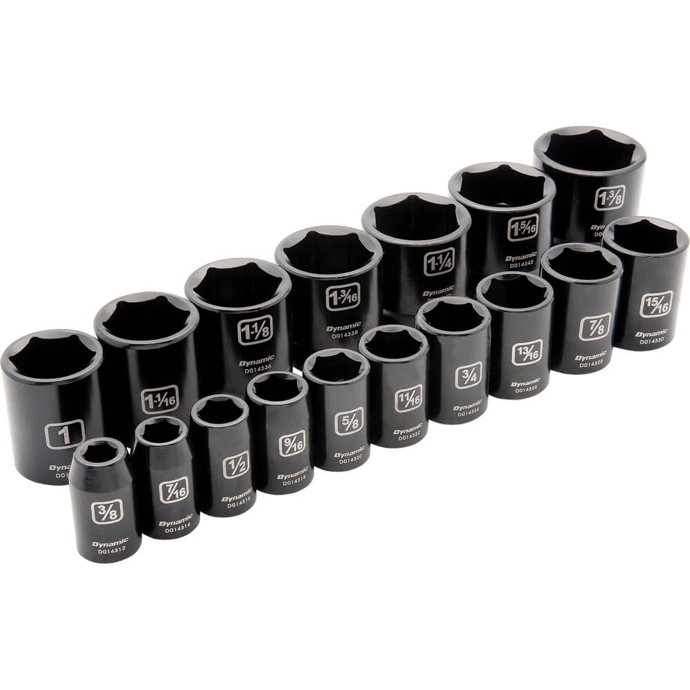 DYNAMIC 1/2" D 17 PC 6 PT STD IMP SAE HAND TOOLS 3 DYNAMIC 1/2" D 17 PC 6 PT STD IMP SAE HAND TOOLS