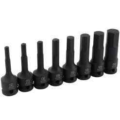 Dynamic D018103 - 8 PIECE METRIC HEX BIT IMPACT SOCKET SET 1/2''