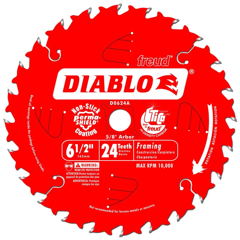 WOODWORKING Freud Diablo 6-1/2" 24 Tooth Saw Blade 3 WOODWORKING Freud Diablo 6-1/2" 24 Tooth Saw Blade