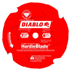 FREUD CUTTING ACCESSORIES Diablo D0704DH - 7-1/4" 4T Fiber Cement Blade