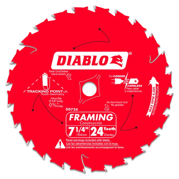 Diablo D0724 - 7-1/4" 24 Tooth Saw Blade 3 Diablo D0724 - 7-1/4" 24 Tooth Saw Blade