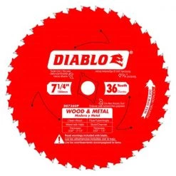 FREUD CUTTING ACCESSORIES DIABLO D0736GP - 7-1/4'' 36T GENERAL PURPOSE SAW BLADE