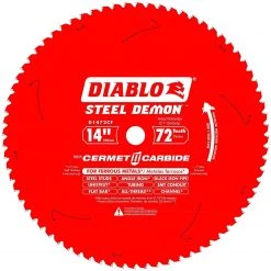 FREUD SALE Diablo D1472CF 14-inch Steel Demon 72T Cermet II Carbide Ferrous Metal Saw Blade