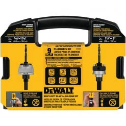 DEWALT D180001 Standard Plumbers Bi-Metal Hole Saw Kit ACCESSORY KITS