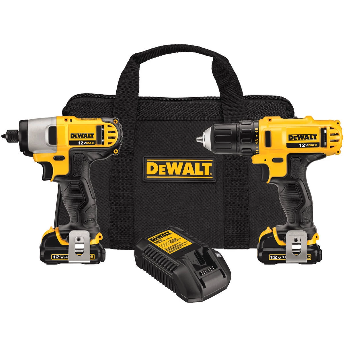 POWER TOOLS DEWALT DCK211S2 12-Volt Max Drill/Driver / Impact Driver Combo Kit, 3 POWER TOOLS DEWALT DCK211S2 12-Volt Max Drill/Driver / Impact Driver Combo Kit,