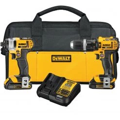 DEWALT DCK285C2 20V MAX* LITHIUM ION COMPACT HAMMERDRILL / IMPACT DRIVER COMBO KIT (1.5 AH) POWER TOOLS