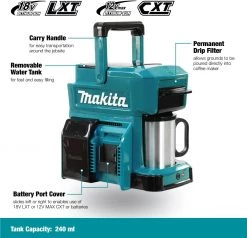 Makita DCM501Z - 18V OR 12V COFFEE MAKER (TOOL ONLY)