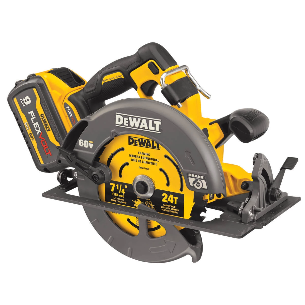 POWER SAWS DEWALT - DCS578X1 - FLEXVOLT® 60V MAX* BRUSHLESS 7-1/4 IN. CORDLESS CIRCULAR SAW WITH BRAKE KIT 4 POWER SAWS DEWALT - DCS578X1 - FLEXVOLT® 60V MAX* BRUSHLESS 7-1/4 IN. CORDLESS CIRCULAR SAW WITH BRAKE KIT