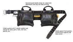 KUNYS WHAT'S NEW DeWALT DG5472 - 12 Pocket Leather Carpenter's Apron
