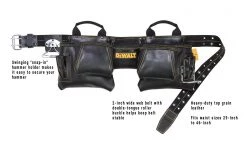 KUNYS WHAT'S NEW DeWALT DG5472 - 12 Pocket Leather Carpenter's Apron