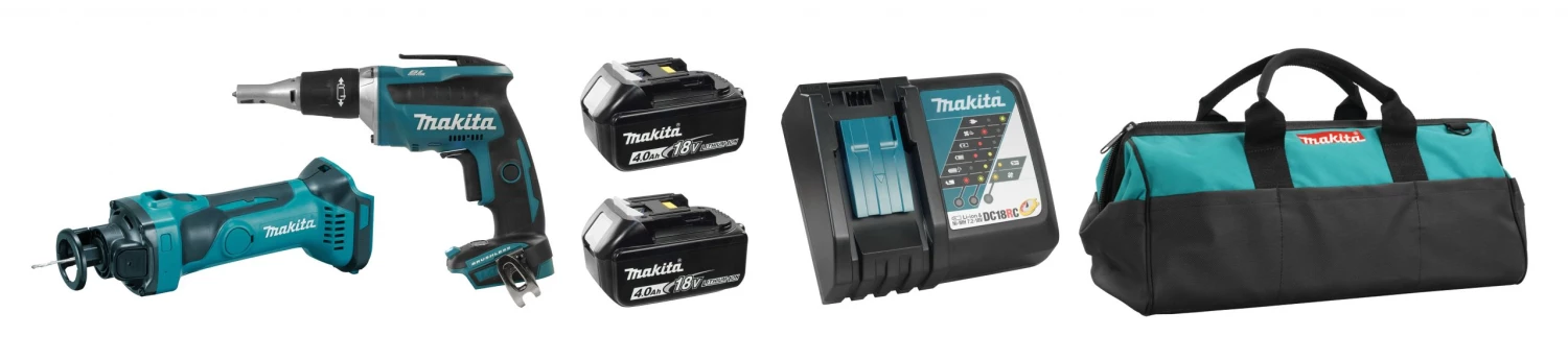Makita DLX2089M 18V LXT 2 Piece Combo 4.0Ah Kit (DFS452Z/DCO180Z) 4 Makita DLX2089M 18V LXT 2 Piece Combo 4.0Ah Kit (DFS452Z/DCO180Z)