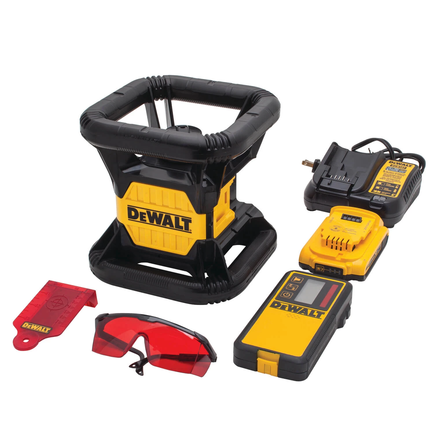 DEWALT DW074LR 20V MAX Rotary Laser - Red | Precision Leveling Tool for Professionals 6 DEWALT DW074LR 20v MAX Rotary Laser, Red WHAT'S NEW