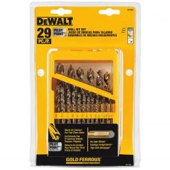 DEWALT DW1969 29 Piece Pilot Point Twist Drill Bit Assortment With Metal Index ACCESSORIES