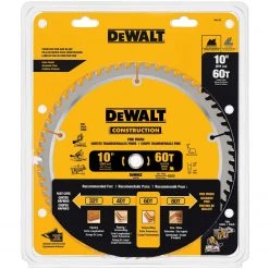 CUTTING ACCESSORIES DeWalt DW3106 10'' 60T Fine Crosscut Saw Blade