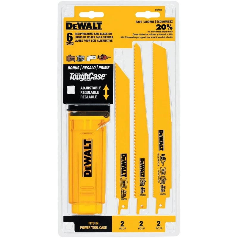 DEWALT DW4896 - 6 Piece Reciprocating Saw Blade Set SALE 3 DEWALT DW4896 - 6 Piece Reciprocating Saw Blade Set SALE