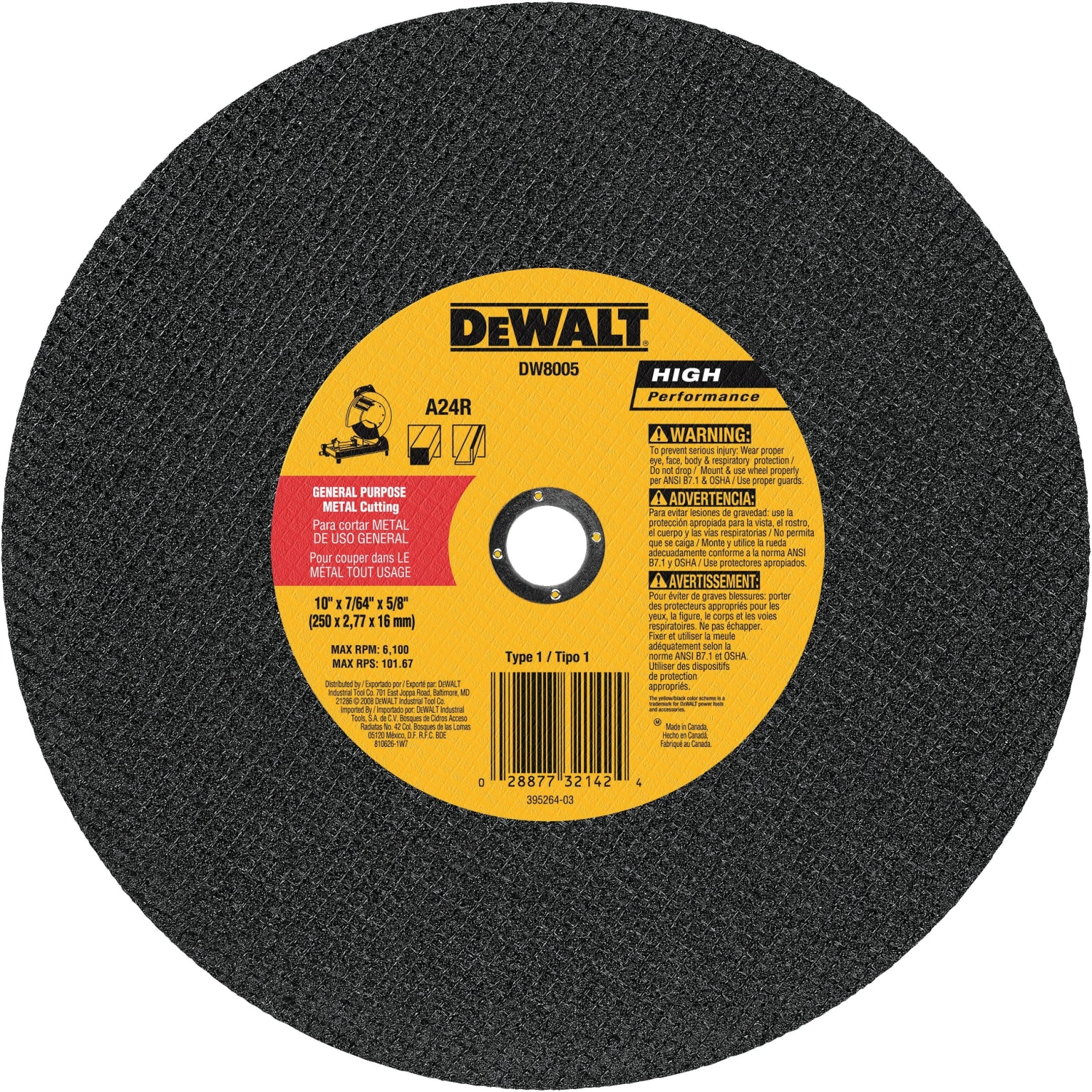 ACCESSORIES DEWALT DW8001 General Purpose Chop Saw Wheel, 14-Inch X 7/64-Inch X 1-Inch 3 ACCESSORIES DEWALT DW8001 General Purpose Chop Saw Wheel, 14-Inch X 7/64-Inch X 1-Inch