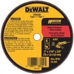 Dewalt DW8705 - 2 5 4 DIE GRINDER WHEELS TYPE 1 ABRASIVES