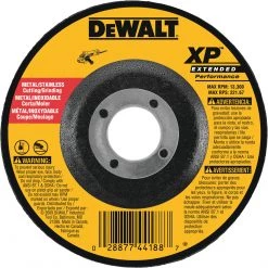 DEWALT DW8808 4-1/2-Inch By 1/4-Inch Extended Performance Grinding Wheel, 7/8-Inch Arbor