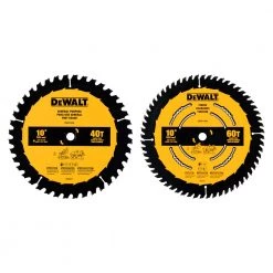 WHAT'S NEW Dewalt DWA110CMB - 10 IN 60T & 40T SAW ONE BLADE CONSTRUCTION BLADE SET