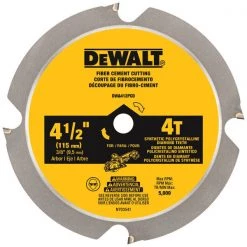 DEWALT DWA412PCD 4-1/2 IN. 4T FIBER CEMENT CUTTING CIRCULAR SAW BLADE CUTTING ACCESSORIES