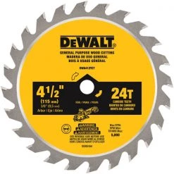 DEWALT DWA412TCT 4-1/2 IN CIRCULAR SAW BLADE CUTTING ACCESSORIES