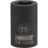 DRIVING AND FASTENING ACCESSORIES DeWalt Mechanics DWMT75103OSP - 1/2 DRIVE IMPACT SOCKET - 6 POINT-15MM