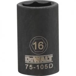 Dewalt DWMT75105OSP - 1/2 DRIVE IMPACT SOCKET - 6 POINT-16MM DRIVING AND FASTENING ACCESSORIES