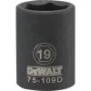 DRIVING AND FASTENING ACCESSORIES Dewalt DWMT75109OSP - 1/2 DRIVE IMPACT SOCKET - 6 POINT-19MM
