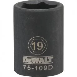 DRIVING AND FASTENING ACCESSORIES Dewalt DWMT75109OSP - 1/2 DRIVE IMPACT SOCKET - 6 POINT-19MM