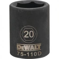 Dewalt DWMT75110OSP - 1/2 DRIVE IMPACT SOCKET - 6 POINT-20MM DRIVING AND FASTENING ACCESSORIES