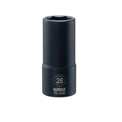 DRIVING AND FASTENING ACCESSORIES Dewalt DWMT75143OSP - 3/4 DRIVE DEEP IMPACT SOCKET - 6 POINT 26MM 3 DRIVING AND FASTENING ACCESSORIES Dewalt DWMT75143OSP - 3/4 DRIVE DEEP IMPACT SOCKET - 6 POINT 26MM