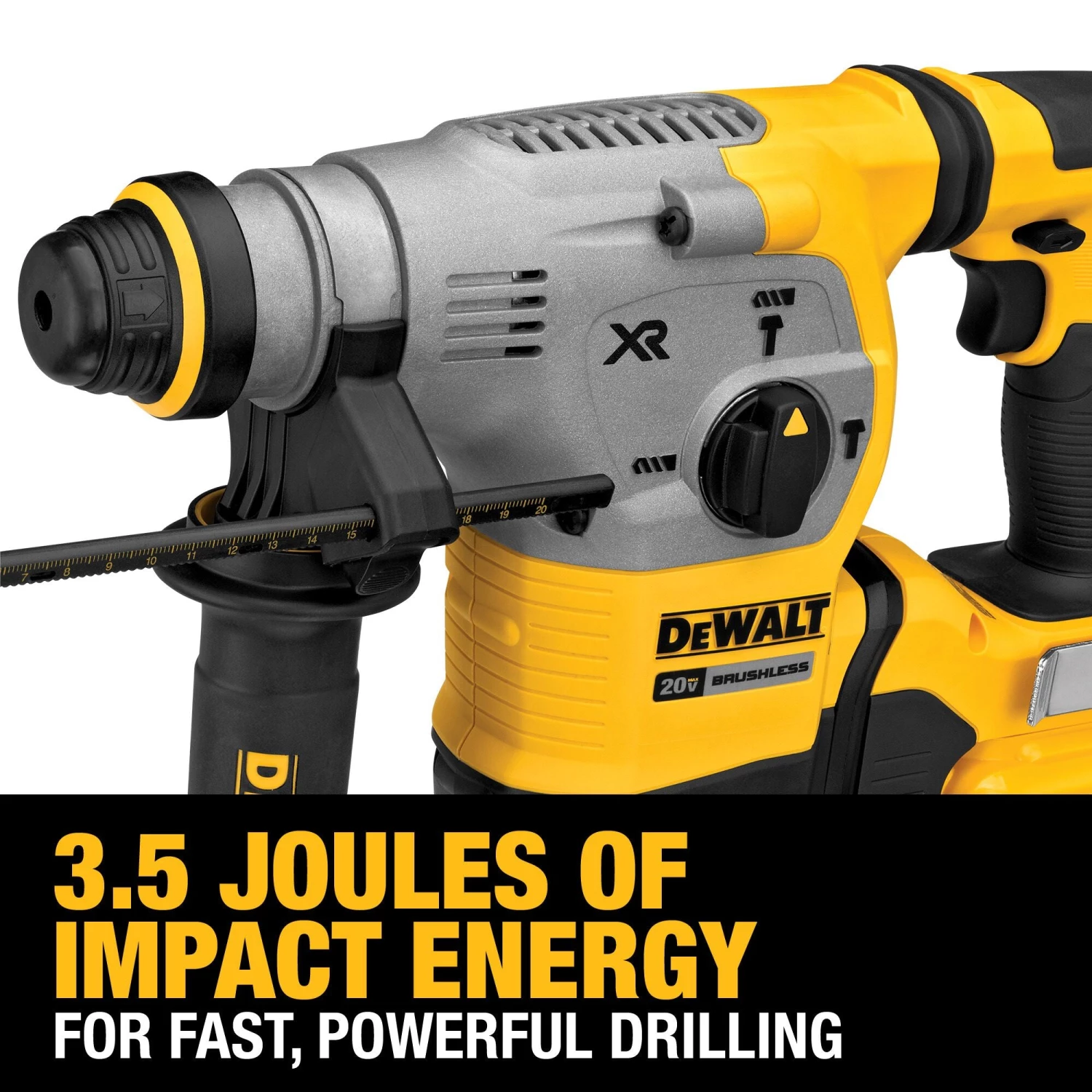 DEWALT DCH293R2 20V MAX* 1-1/8 In. XR® Brushless Cordless SDS PLUS L-Shape Rotary Hammer Kit 9 DEWALT DCH293R2 20V MAX* 1-1/8 In. XR® Brushless Cordless SDS PLUS L-Shape Rotary Hammer Kit