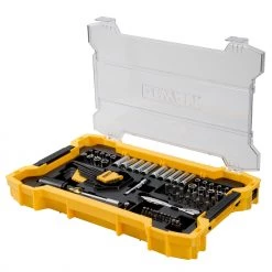 HAND TOOLS Dewalt DWMT45402 1/4 In And 3/8 In Mechanic Tool Set With ToughSystem® 2.0 Tray And Lid (131 Pc)