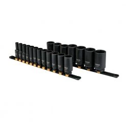 DRIVING AND FASTENING ACCESSORIES DEWALT DWMT19239 19 PIECE 1/2 IN DRIVE DEEP IMPACT SOCKET SET 6 PT