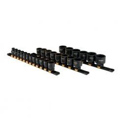 DRIVING AND FASTENING ACCESSORIES DEWALT DWMT19243 26 PIECE 1/2 IN DRIVE METRIC IMPACT SOCKET SET 6 PT