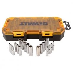 DRIVING AND FASTENING ACCESSORIES DEWALT DWMT73811 20 PIECE 1/4 IN DRIVE DEEP COMBINATION SOCKET SET