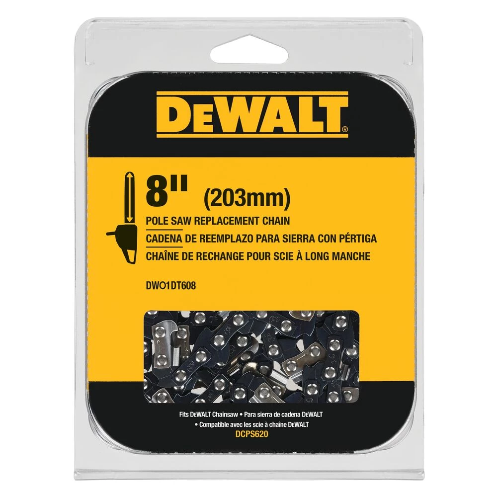 OUTDOOR TOOLS DEWALT DWO1DT608 8 IN. POLE SAW REPLACEMENT CHAIN 3 OUTDOOR TOOLS DEWALT DWO1DT608 8 IN. POLE SAW REPLACEMENT CHAIN