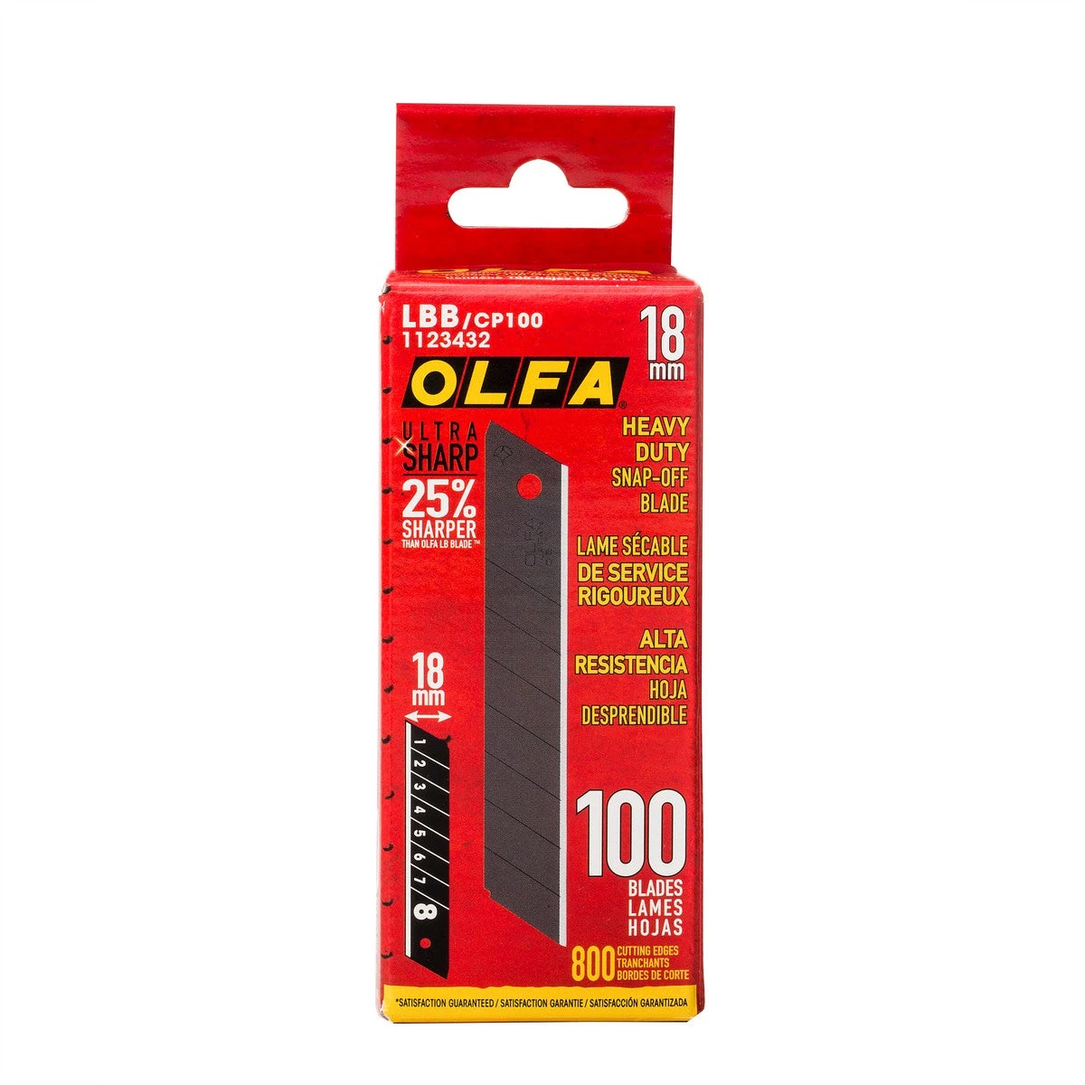 Olfa 100pk 18mm UltraSharp Snap-Off Black Blade 4 Olfa 100pk 18mm UltraSharp Snap-Off Black Blade