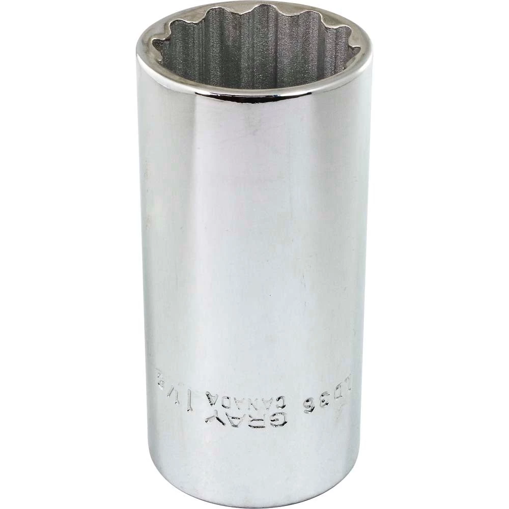 GRAY SOCKET 1-1/8" X 1/2" DR 12PT D 3 GRAY SOCKET 1-1/8" X 1/2" DR 12PT D