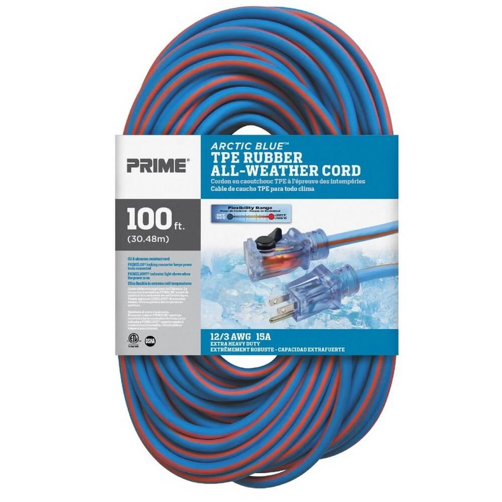 PRIME LT530835 Extra Heavy Duty 100-Foot Artic Blue All-Weather Extension Cord - New Arrival 5 Prime LT530835 Extra Heavy Duty 100-Foot Artic Blue All-Weather Extension Cord