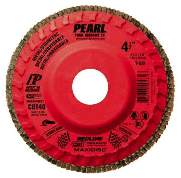 PEARL ABRASIVES 5 X 7/8 Maxidisc - Flap Disk 60 Grit 3 PEARL ABRASIVES 5 X 7/8 Maxidisc - Flap Disk 60 Grit
