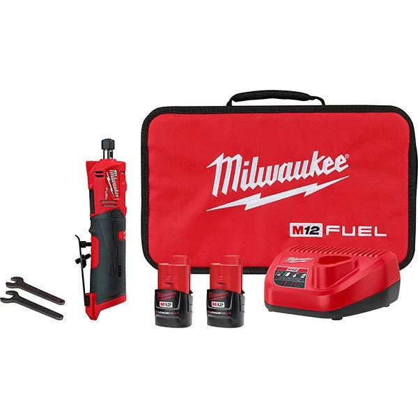POWER TOOLS Milwaukee 2486-22 - M12 FUEL™ 1/4" Straight Die Grinder 2 BATTERY KIT 3 POWER TOOLS Milwaukee 2486-22 - M12 FUEL™ 1/4" Straight Die Grinder 2 BATTERY KIT