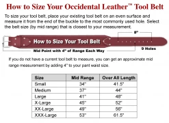 Occidental Leather 5005 Belt Liner With Sheepskin