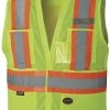 SALE Pioneer Adjustable Tear-Away High Visibility Mesh Safety Vest, Yellow-Green, V1021560